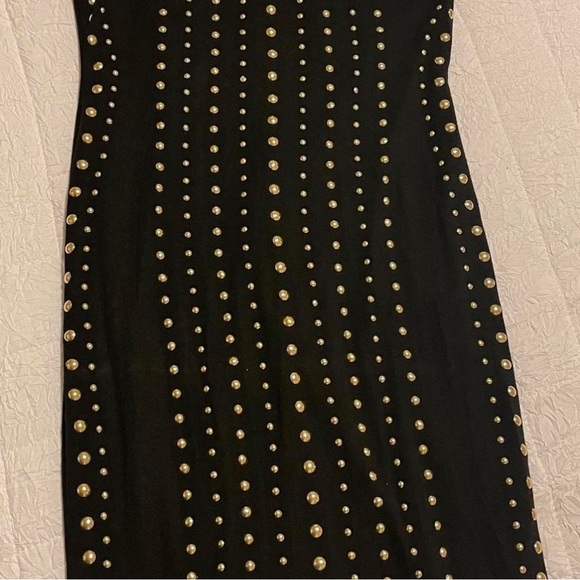 Black and Gold Studded Dress by Philosophy - Picture 3 of 5